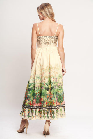 HEIRLOOM BORDER WOVEN MIDI DRESS - Glamourous Grace
