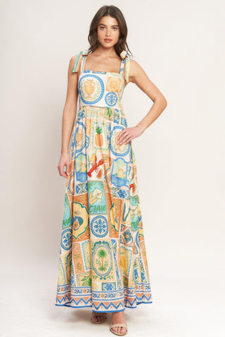 AMALFI POSTCARD WOVEN MAXI DRESS - Glamourous Grace