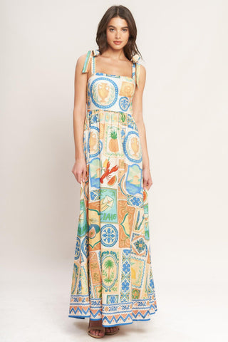 AMALFI POSTCARD WOVEN MAXI DRESS - Glamourous Grace