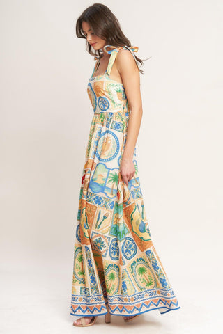 AMALFI POSTCARD WOVEN MAXI DRESS - Glamourous Grace
