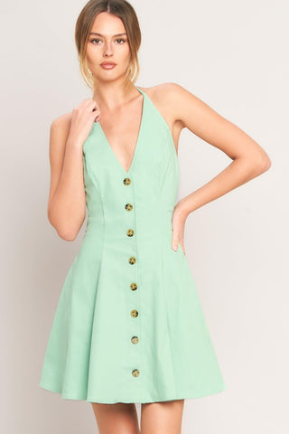 LOVELY CHARM MINT WOVEN MINI DRESS - Glamourous Grace