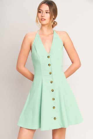 LOVELY CHARM MINT WOVEN MINI DRESS - Glamourous Grace