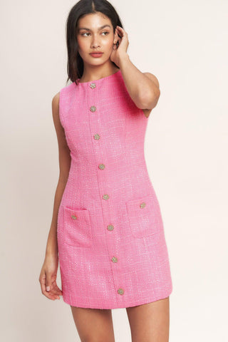 MAIN CHARACTER MOMENT TWEED MINI DRESS - Glamourous Grace