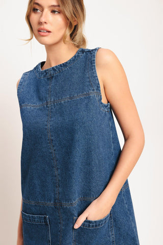 LAIDBACK CHIC DENIM SHIFT DRESS - Glamourous Grace