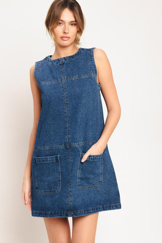 LAIDBACK CHIC DENIM SHIFT DRESS - Glamourous Grace