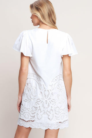 ALL THE RIGHT REASONS WOVEN EYELET DRESS - Glamourous Grace