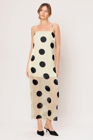 AVANT DOT WOVEN MIDI DRESS - Glamourous Grace