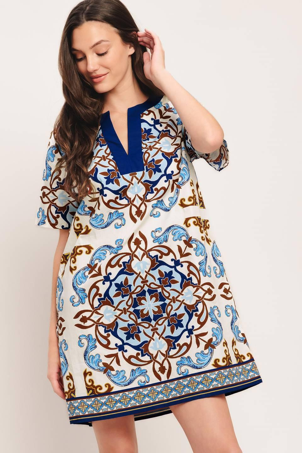 MEDITERRANEAN SOUL WOVEN MINI DRESS - Glamourous Grace