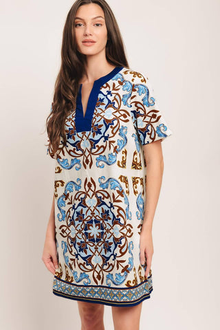 MEDITERRANEAN SOUL WOVEN MINI DRESS - Glamourous Grace
