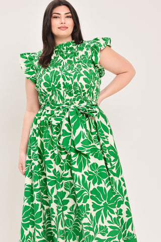 BLOOM ENERGY WOVEN MIDI DRESS - Glamourous Grace
