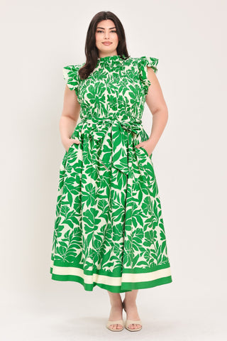 BLOOM ENERGY WOVEN MIDI DRESS - Glamourous Grace