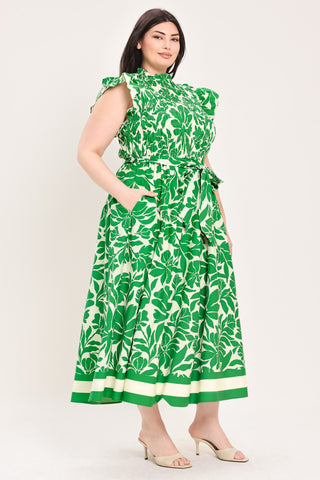 BLOOM ENERGY WOVEN MIDI DRESS - Glamourous Grace