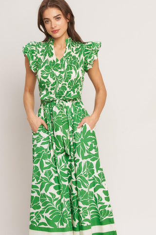 BLOOM ENERGY WOVEN MIDI DRESS - Glamourous Grace