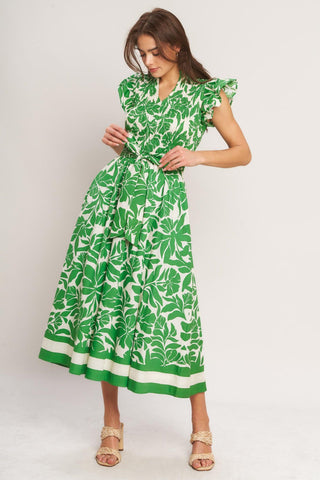 BLOOM ENERGY WOVEN MIDI DRESS - Glamourous Grace