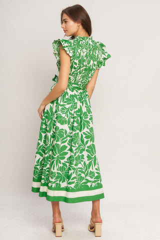 BLOOM ENERGY WOVEN MIDI DRESS - Glamourous Grace