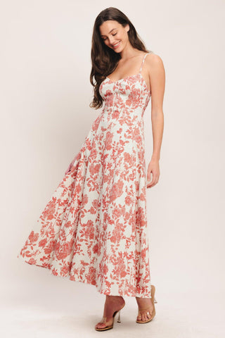 FLORAL HAZE WOVEN MIDI DRESS - Glamourous Grace