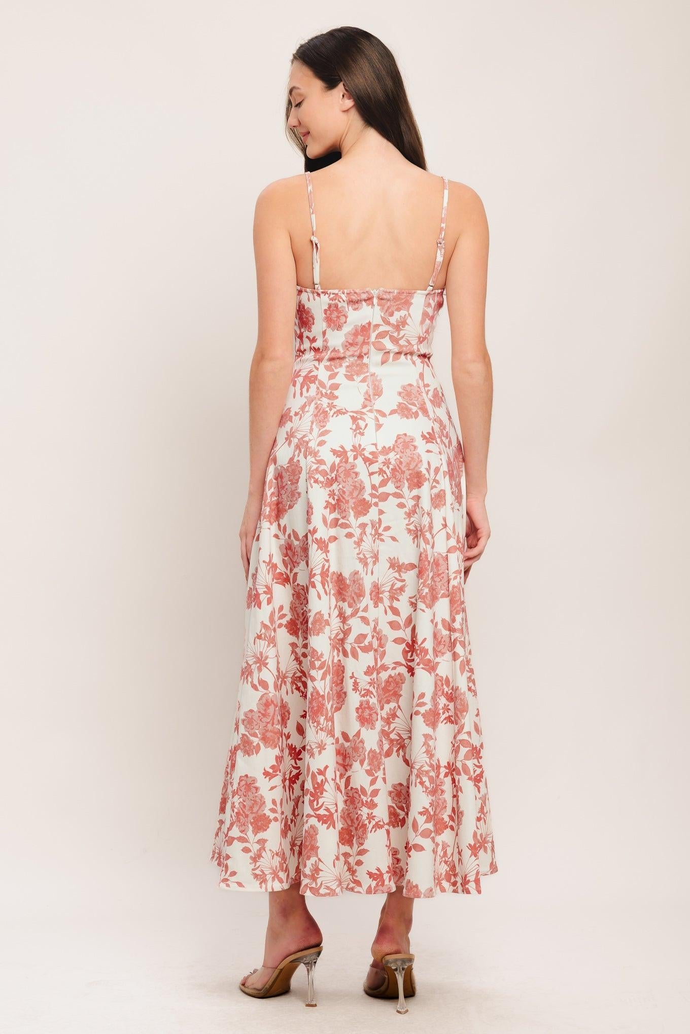 FLORAL HAZE WOVEN MIDI DRESS - Glamourous Grace
