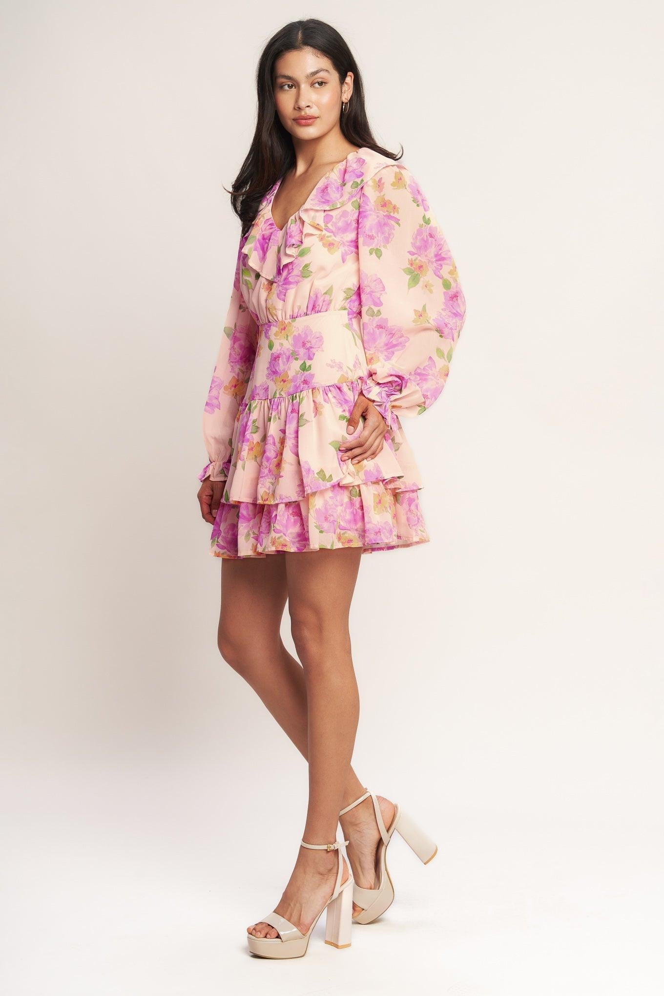 SWEET SERENDIPITY WOVEN MINI DRESS - Glamourous Grace