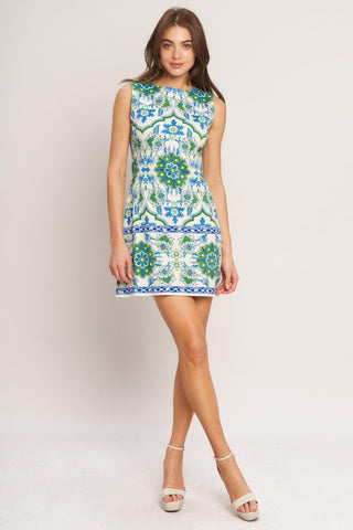 EURO BLUE WOVEN MINI DRESS - Glamourous Grace