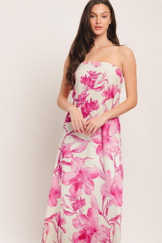SOFT ROSE ESCAPE WOVEN ANKLE DRESS - Glamourous Grace