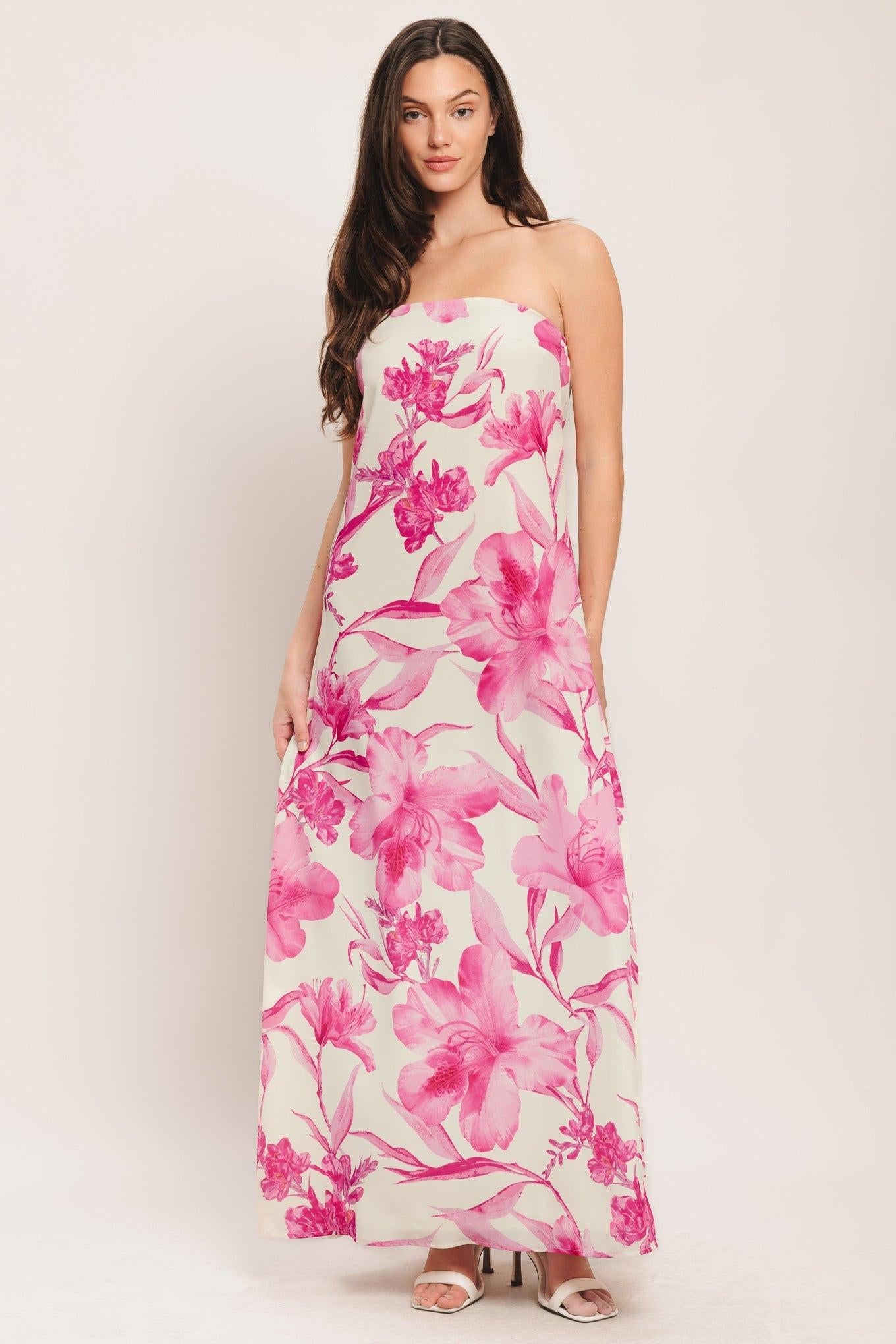 SOFT ROSE ESCAPE WOVEN ANKLE DRESS - Glamourous Grace