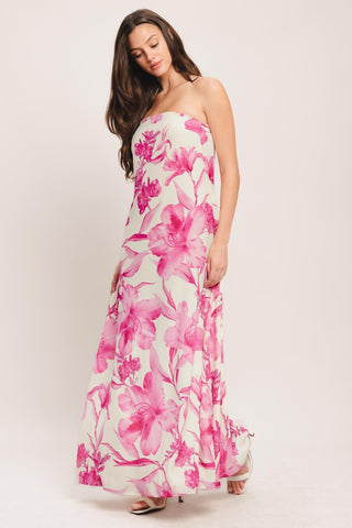 SOFT ROSE ESCAPE WOVEN ANKLE DRESS - Glamourous Grace