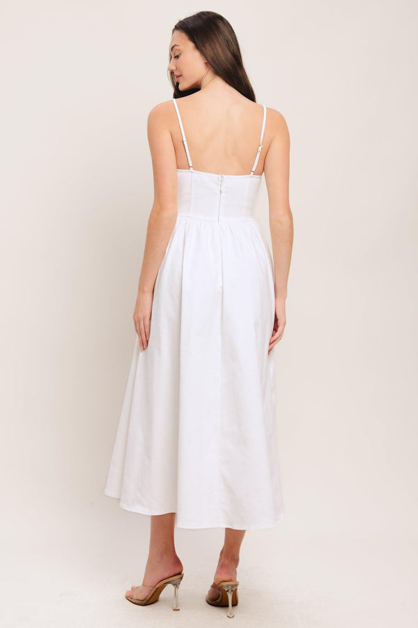CLOUD PETAL WOVEN MIDI DRESS - Glamourous Grace