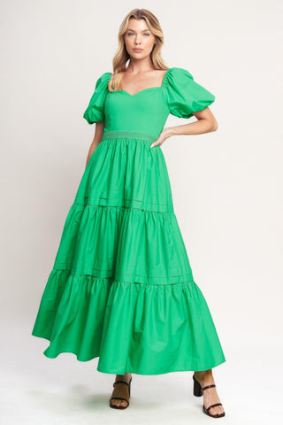 SWEET VERDANT WOVEN MAXI DRESS - Glamourous Grace