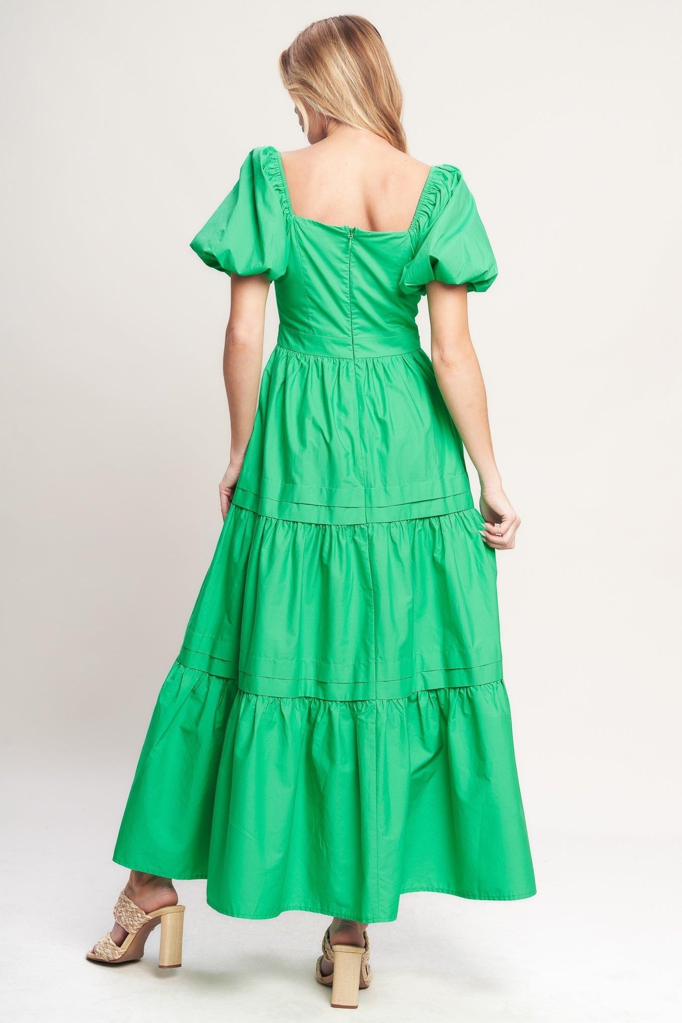 SWEET VERDANT WOVEN MAXI DRESS - Glamourous Grace