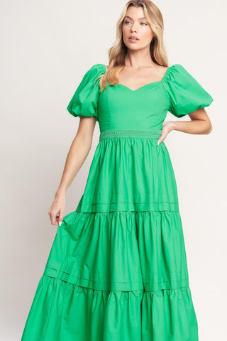 SWEET VERDANT WOVEN MAXI DRESS - Glamourous Grace