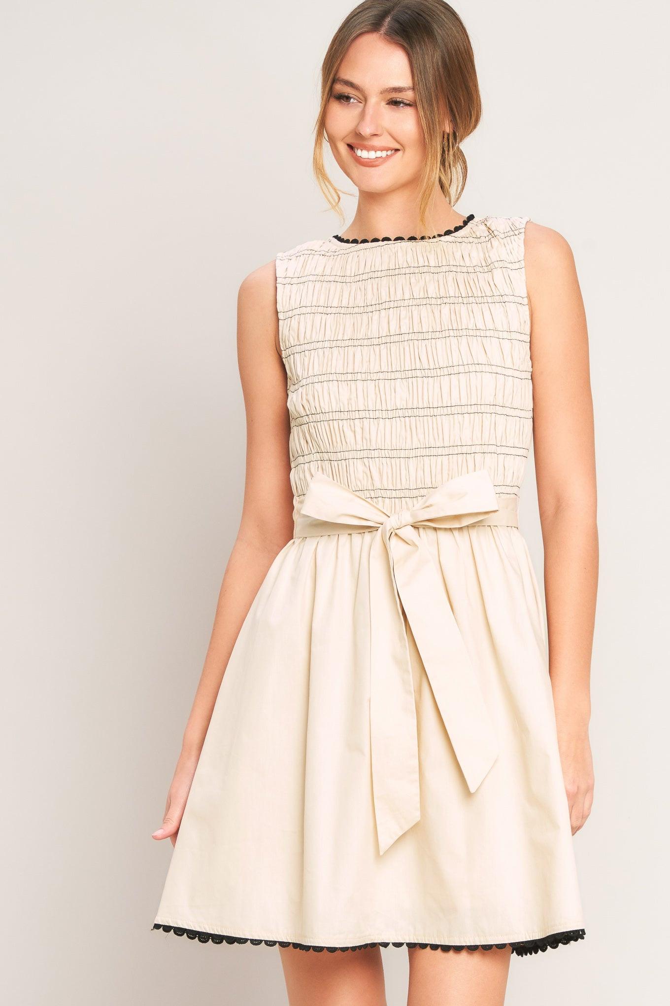 LOVELY ESCAPE WOVEN MINI DRESS - Glamourous Grace