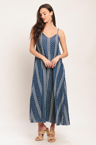 HANDLOOM SKY WOVEN MIDI DRESS - Glamourous Grace