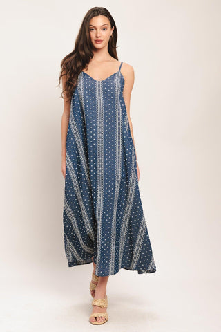 HANDLOOM SKY WOVEN MIDI DRESS - Glamourous Grace