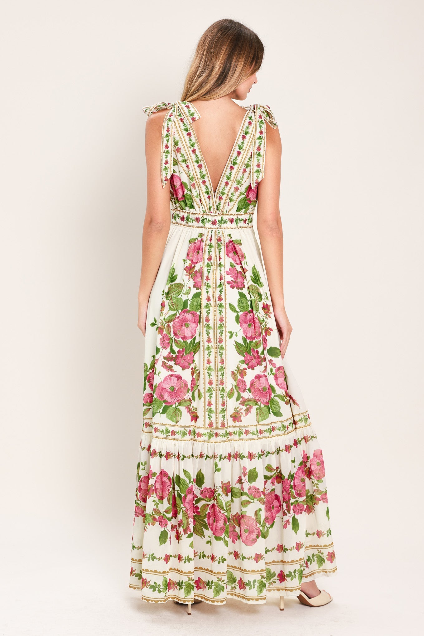 ROSE VINE ROMANCE WOVEN MAXI DRESS - Glamourous Grace
