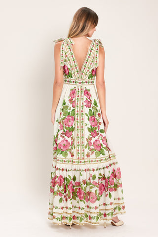 ROSE VINE ROMANCE WOVEN MAXI DRESS - Glamourous Grace