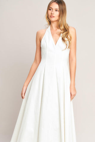 SERENE MOMENT WOVEN MIDI DRESS - Glamourous Grace