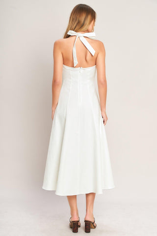 SERENE MOMENT WOVEN MIDI DRESS - Glamourous Grace
