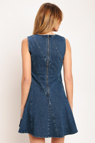 DAY TO NIGHT DENIM MINI DRESS - Glamourous Grace