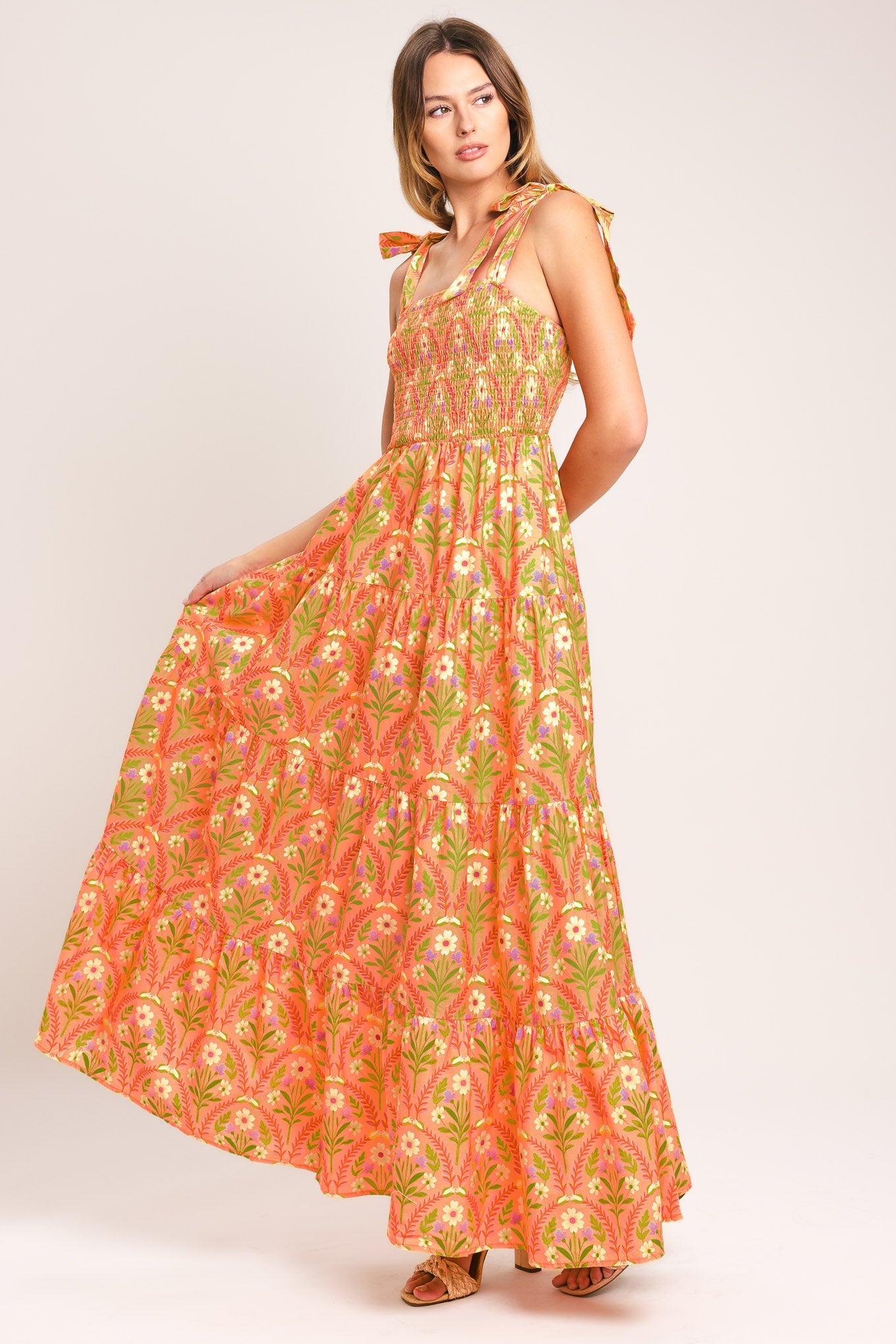 SUNKISS FLORAL WOVEN MAXI DRESS - Glamourous Grace