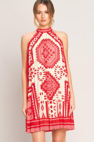 SUNSET MEDALLION WOVEN MINI DRESS - Glamourous Grace