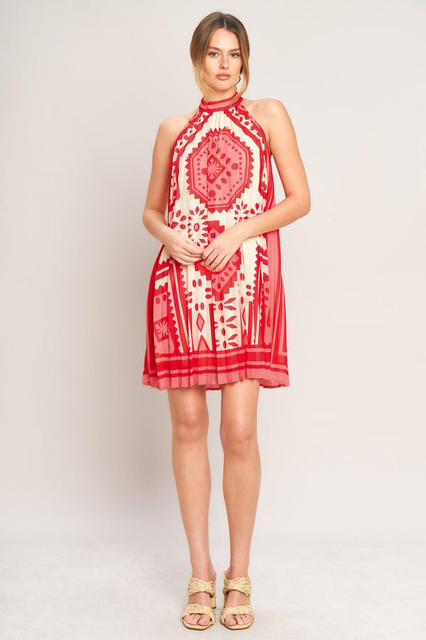 SUNSET MEDALLION WOVEN MINI DRESS - Glamourous Grace