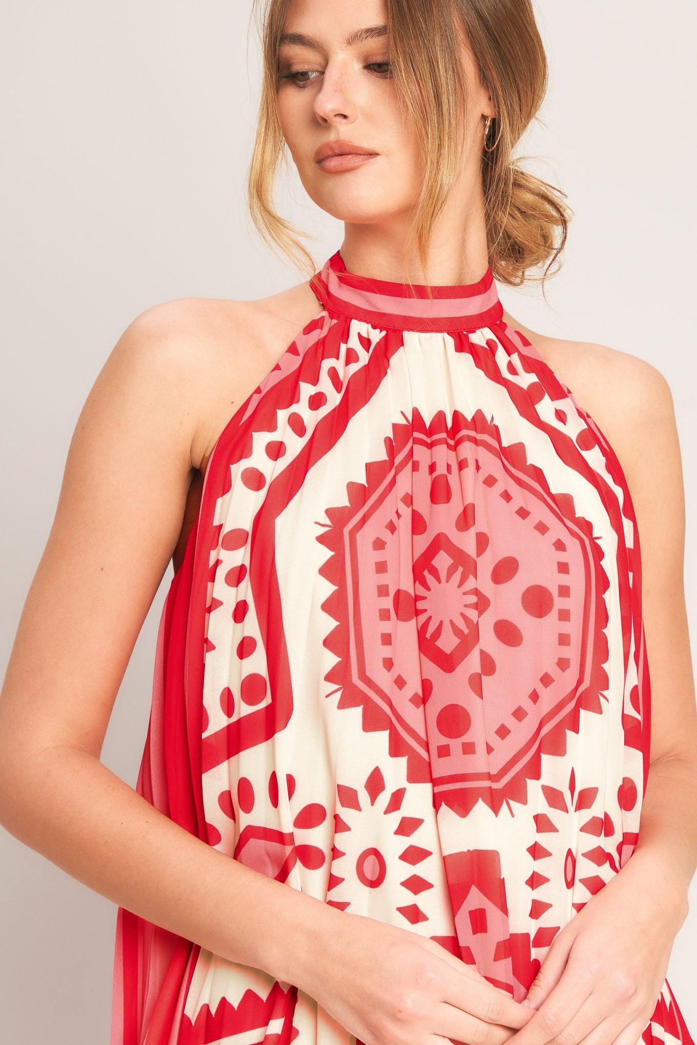 SUNSET MEDALLION WOVEN MINI DRESS - Glamourous Grace
