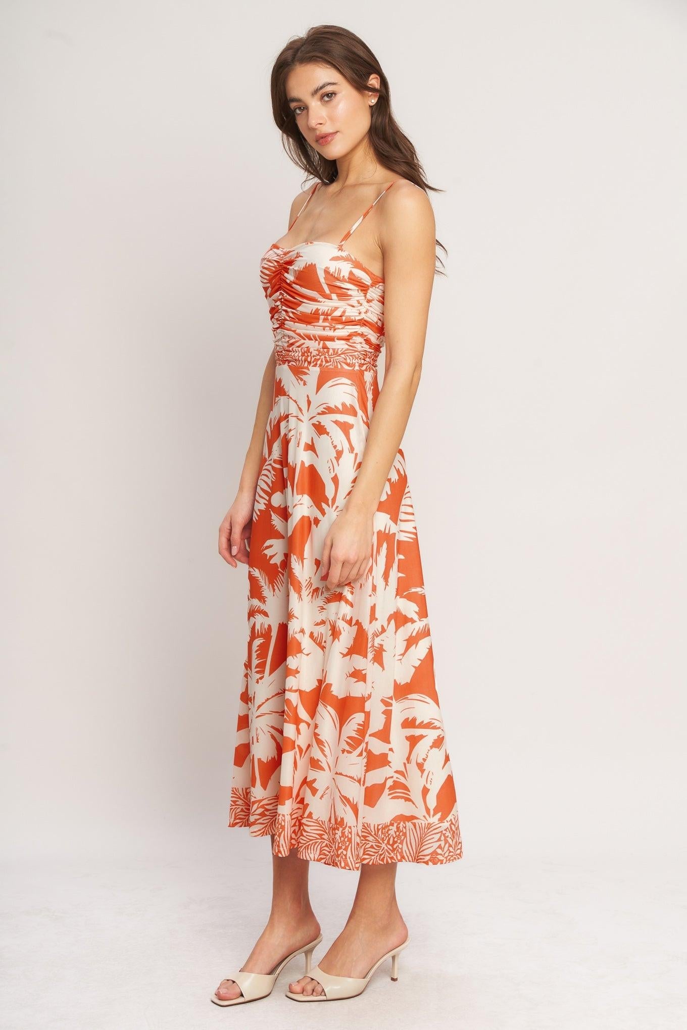 HEATWAVE RESORT POWER MESH MIDI DRESS - Glamourous Grace