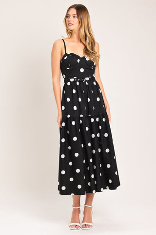 MONROE DOT WOVEN MIDI DRESS - Glamourous Grace