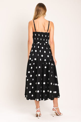 MONROE DOT WOVEN MIDI DRESS - Glamourous Grace