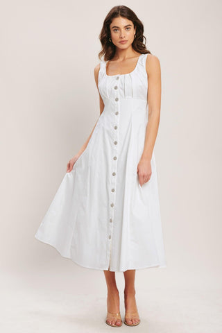 SEASIDE BRUNCH WOVEN MIDI DRESS - Glamourous Grace