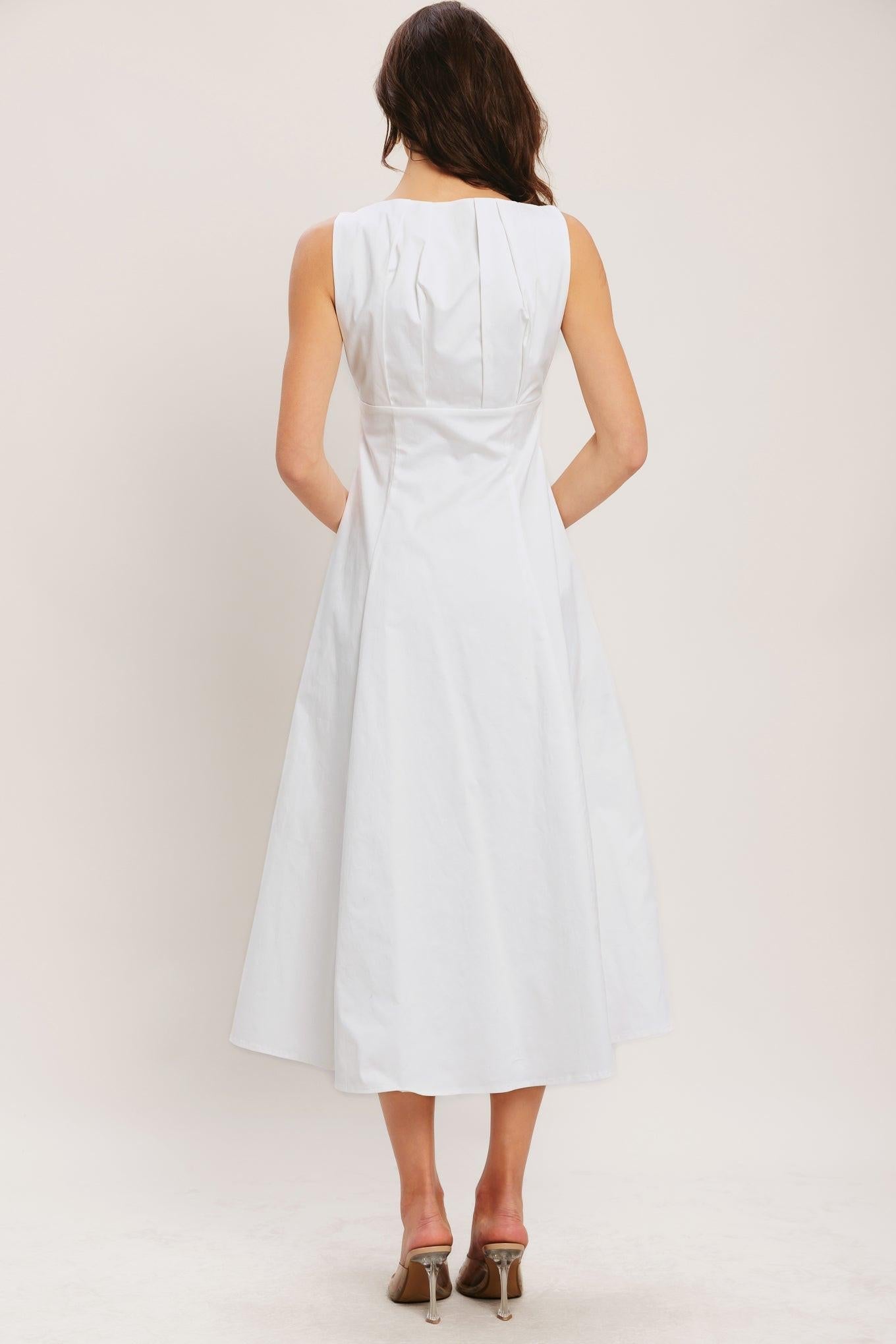 SEASIDE BRUNCH WOVEN MIDI DRESS - Glamourous Grace