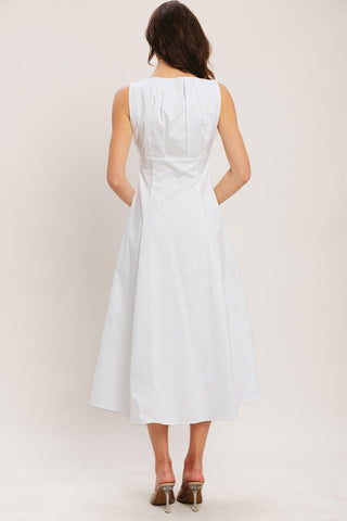 SEASIDE BRUNCH WOVEN MIDI DRESS - Glamourous Grace