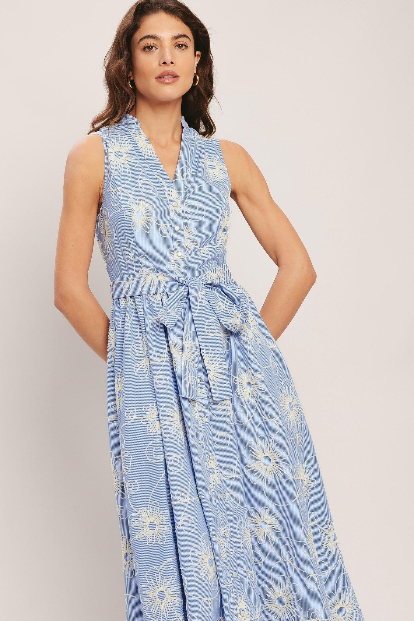 SUMMER SKETCH FLORA WOVEN MIDI DRESS - Glamourous Grace