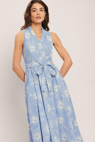 SUMMER SKETCH FLORA WOVEN MIDI DRESS - Glamourous Grace